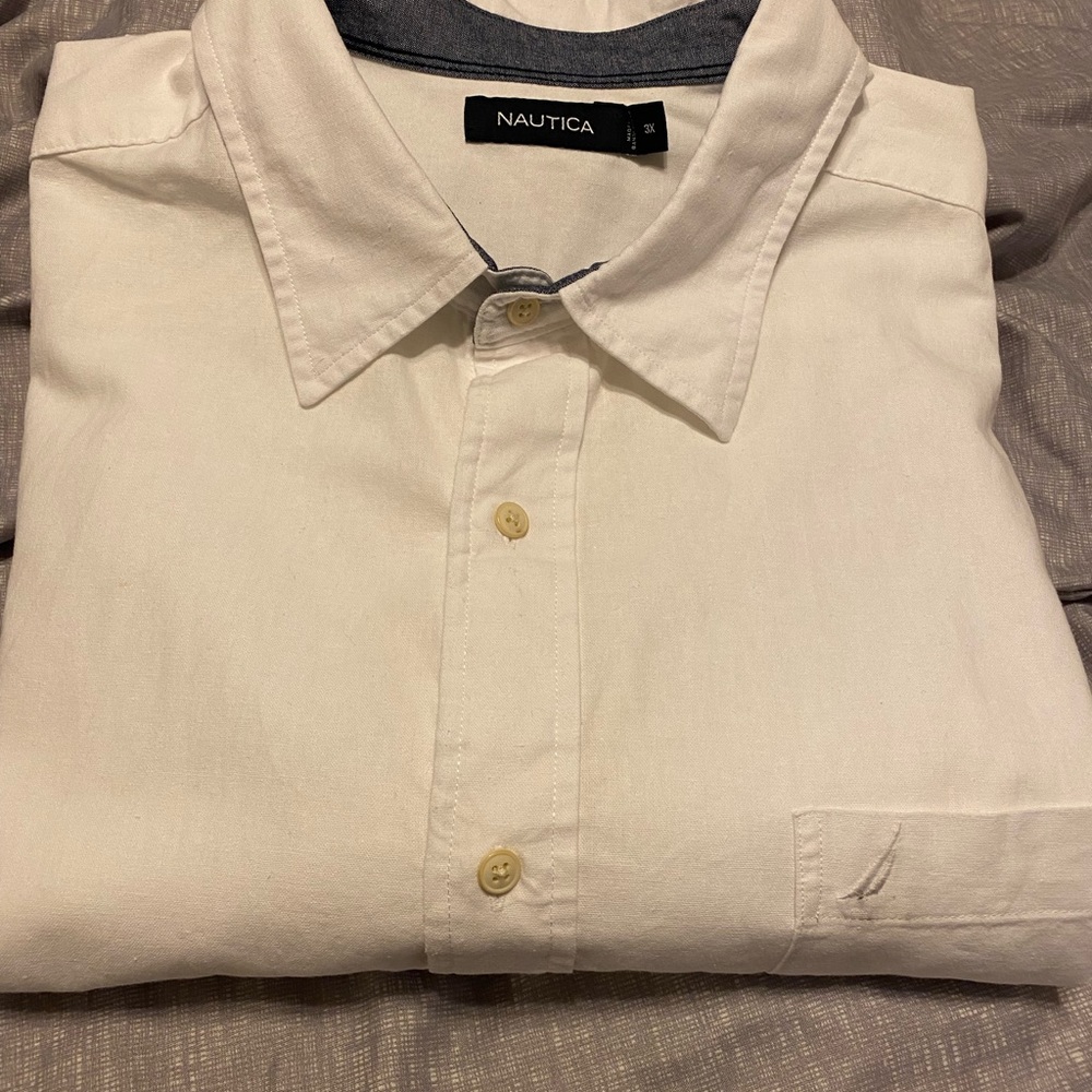 Nautical linen blend shirt